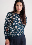 Bright Wave Sweatshirt - Organic Shapes Dark Lugger