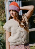 Button Wool Vest - Almond
