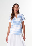 Day Dream Polo - White/Sky Blue