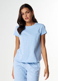 Shaped Hem Tee - Sky Blue