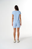 Shaped Hem Tee - Sky Blue