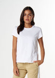 Shaped Hem Tee - White