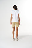 Shaped Hem Tee - White