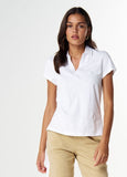 Collared Henley Tee - White