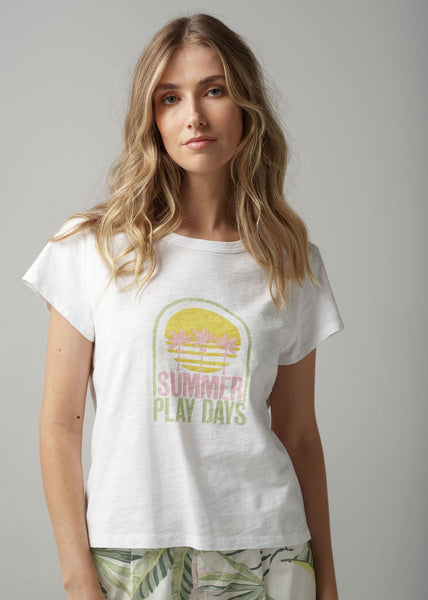 Summer Play Printed Tee - Pink
