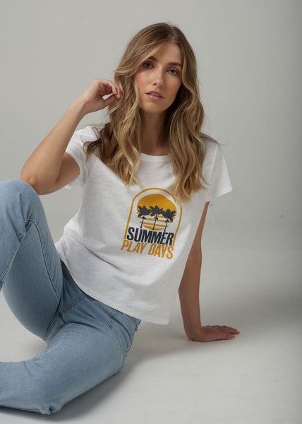 Summer Play Printed Tee - Navy