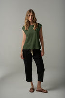 Cotton Muscle Tee - Fairway Green