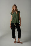 Cotton Muscle Tee - Fairway Green