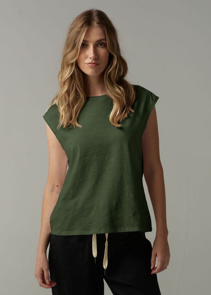 Cotton Muscle Tee - Fairway Green