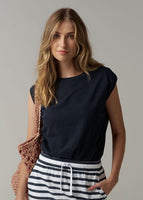 Cotton Muscle Tee - Parisian Navy