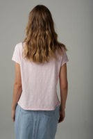 Cotton Front Split Tee - Pink