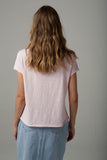 Cotton Front Split Tee - Pink