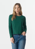 Front Split Long Sleeve Tee - Rain Forest