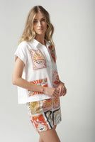 Rodeo Patch Cap Sleeve Shirt