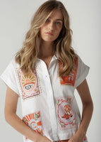 Rodeo Patch Cap Sleeve Shirt