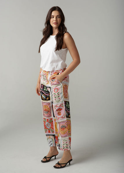 Rodeo Print Cropped Pants