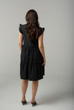 Cotton Mini Sundress - Black