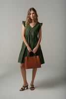 Cotton Mini Sundress - Fairway Green