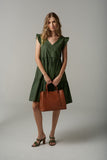 Cotton Mini Sundress - Fairway Green