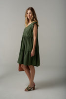 Cotton Mini Sundress - Fairway Green