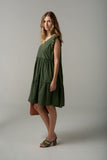 Cotton Mini Sundress - Fairway Green