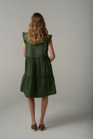 Cotton Mini Sundress - Fairway Green