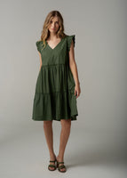 Cotton Mini Sundress - Fairway Green