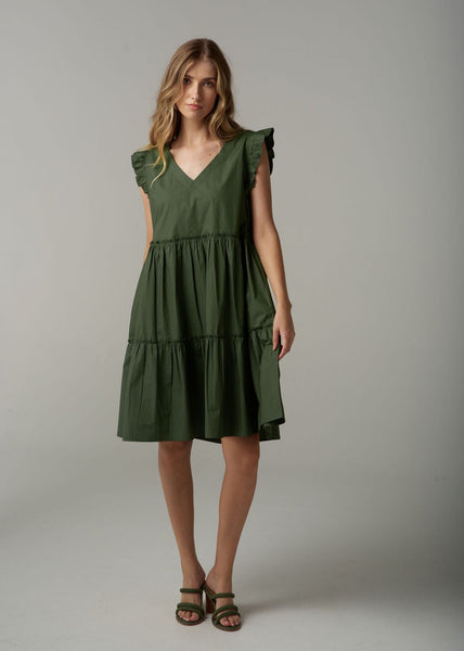 Cotton Mini Sundress - Fairway Green