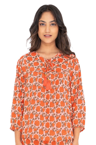 Palais Top - Saffron Print