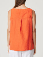 Tallie Linen Tank - Coral