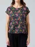 Vicky Round Neck Top - Butterfly