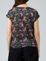 Vicky Round Neck Top - Butterfly