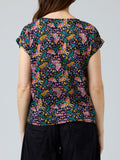 Vicky Round Neck Top - Butterfly