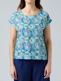 Vicky Round Neck Top - Folk Flower