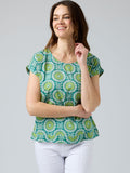 Vicky Round NeckTop - Vintage Flower