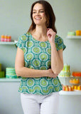 Vicky Round NeckTop - Vintage Flower