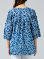 Sally Top - Blue/White Circle