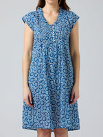 Darling Dress - Blue/White Circle