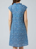 Darling Dress - Blue/White Circle