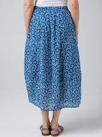 Pocket Panel Skirt - Blue/White Circle