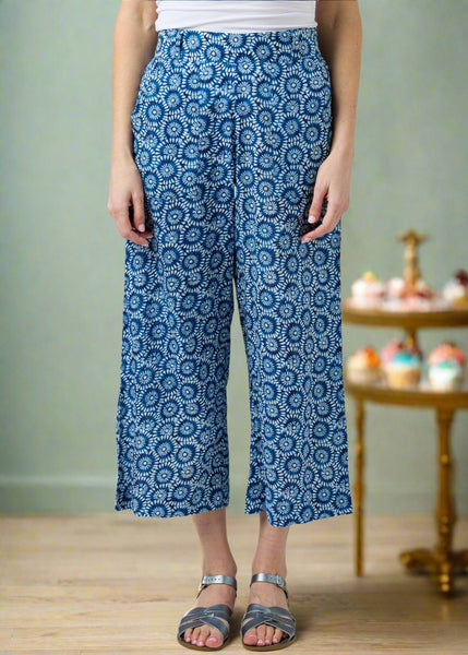 Romy Pants - Blue/White Circle