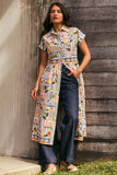 Cali Shirt Dress - Tropical Patchwork