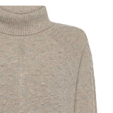 Camille Lambswood Cable Rollneck - Sand