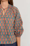 Carey Shirt - Turquoise Meadow