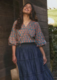 Carey Shirt - Turquoise Meadow