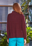 Reversible Cable Knit Merino Knit - Pinot/Rose Pink