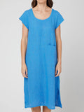 Elena Linen Dress - Cornflower