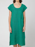 Elena Linen Dress - Jade