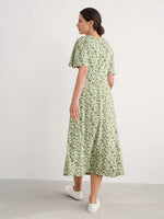Chateaux Dress - Headland Collage Dark Citron