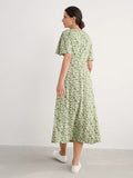 Chateaux Dress - Headland Collage Dark Citron